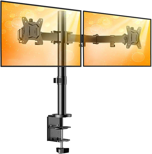 Dual Computer Monitor Stand 27 32  Inch Vesa Screen, 2 Arm Desk Mount