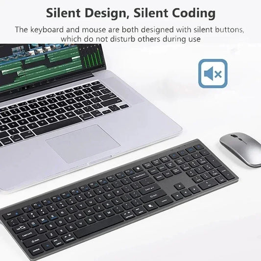 Bluetooth 5.0 & 2.4G Wireless Keyboard and Mouse Combo, Mac, Android, PC, TV