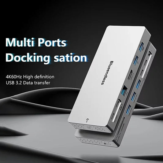 14 in 1 Type C USB Hub Docking Station USB 3.0 Card Reader