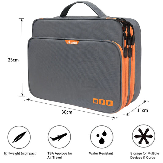 Three Layer Electronic Accessories Organizer