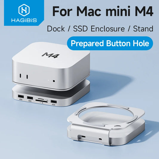 USB C Hub With M.2 SSD Enclosure for Mac Mini M4