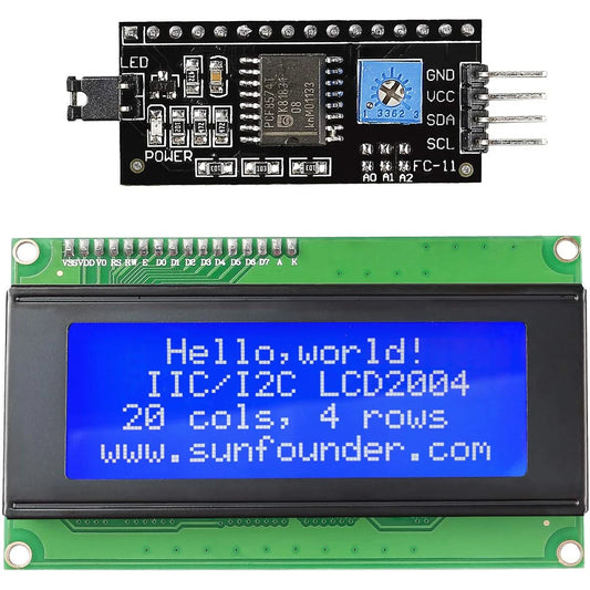 20x4 2004 LCD Display Module, IIC/I2C Serial Interface Adapter for Arduino R3